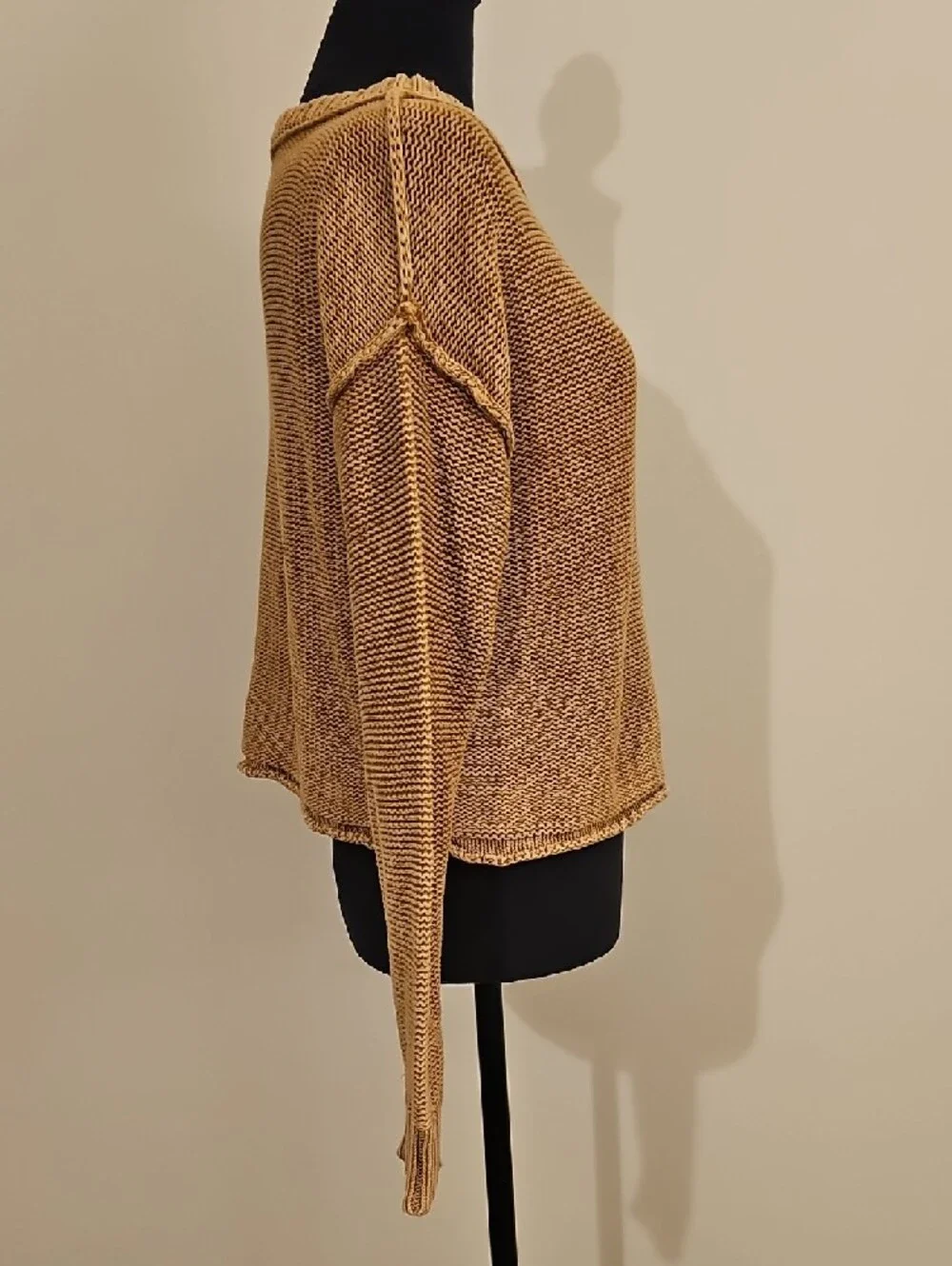 American Eagle Women's Lightweight Knit Pullover Sweater - Camel - Picture 4 of 9